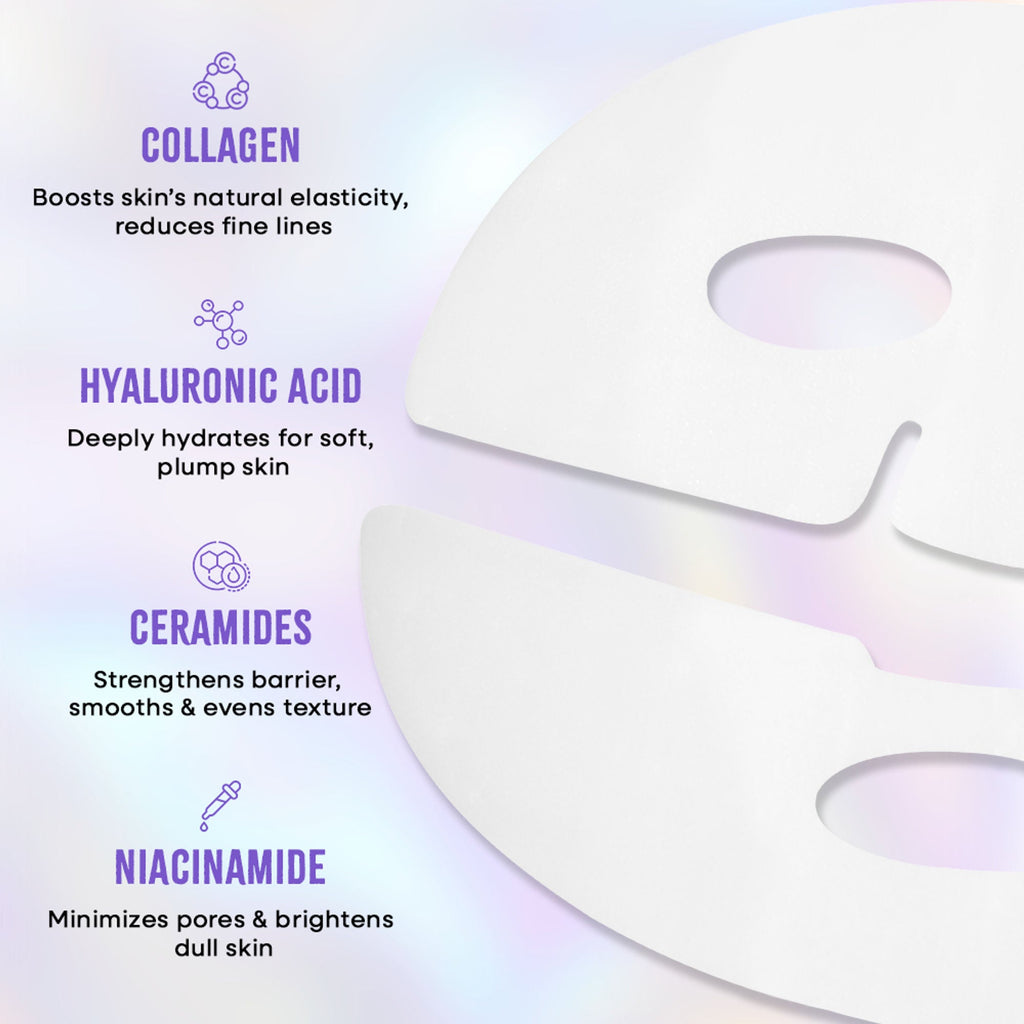 Nykaa Skin Real Collagen Mask – Hydrates, Brightens And Gives Dewy Skin Overnight - Formulated In Korea | Grocsy