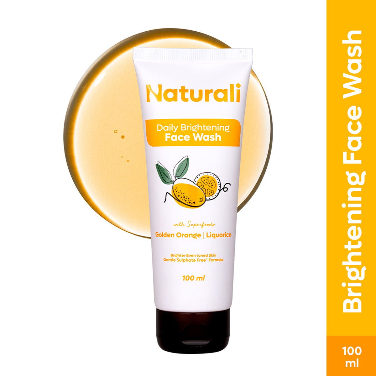 Naturali Daily Brightening Face Wash with Golden Orange & Liquorice Extarct | Grocsy