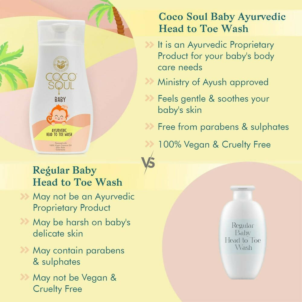 Coco Soul Baby Ayurvedic Head to Toe Wash | Grocsy