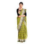 Exclusive Collection 100% Pure Cotton Olive Tant Saree With Hand Weaving Work | Grocsy