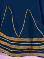 Myra Navy Blue Georgette Embroidered Designer Lehenga | Grocsy