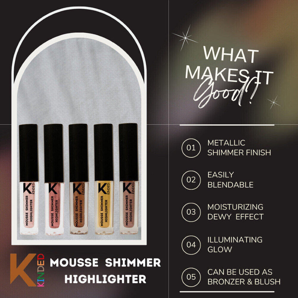KINDED Mousse Shimmer Highlighter Combo | Grocsy