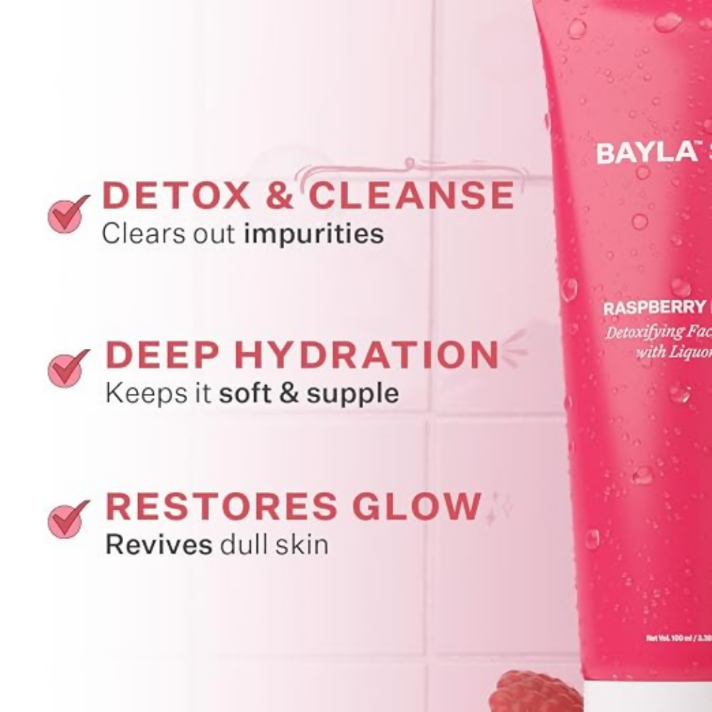 Bayla Skin Raspberry Face Wash | Grocsy