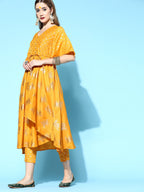 Sangria Ethnic Motifs Polyester Kurta Sets | Grocsy