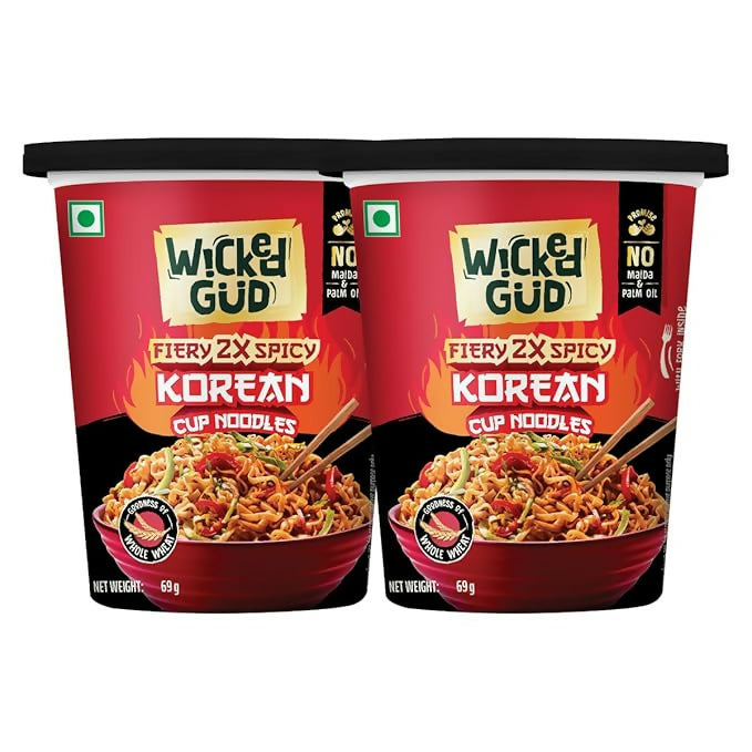WickedGud Korean Cup Noodles Fiery 2X Spicy | Grocsy