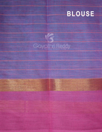 Sky Blue Coloured With Checks Pure Mangalgiri Cotton Saree By Gayathri Reddy Designer Studio | Grocsy