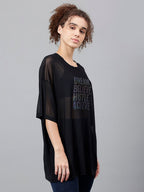 MKH Dri-FIT Typography Printed Drop Shoulder Sleeves Relaxed Fit Sports T-shirt | Grocsy
