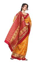 Vamika mustard Printed Art Silk Saree | Grocsy