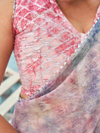 Tikhi Imli Tie and Dye Gotta Patti Chiffon Saree | Grocsy