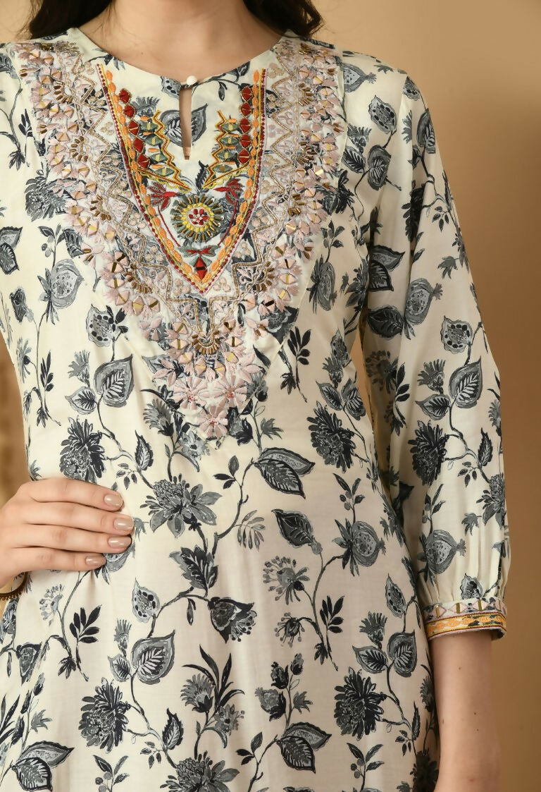Joban Fashion White Maslin Kurta Set | Grocsy