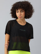 MKH Women Typography Extended Sleeves Dri-FIT Sports T-shirt | Grocsy