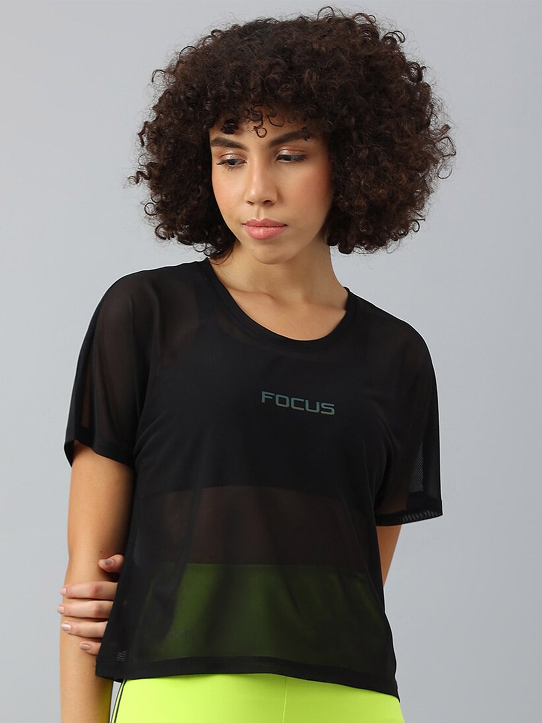 MKH Women Typography Extended Sleeves Dri-FIT Sports T-shirt | Grocsy