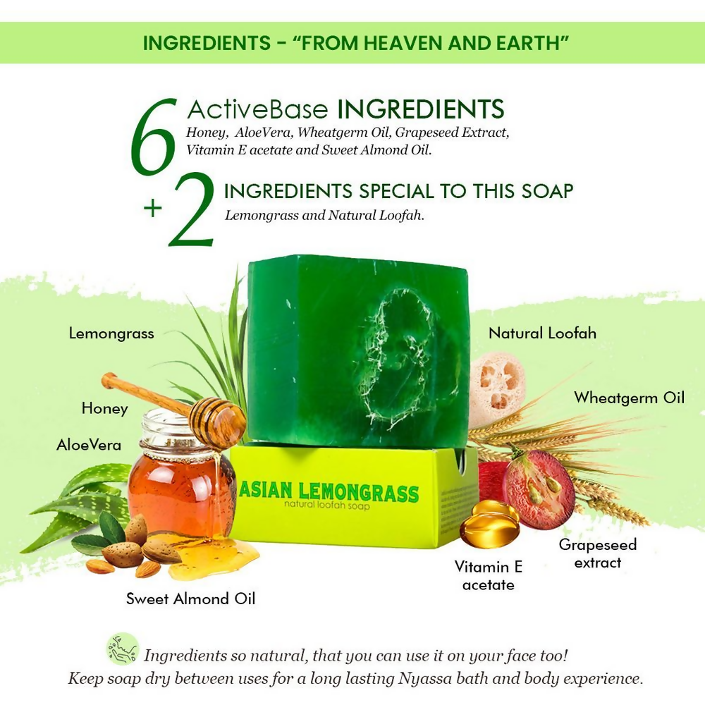 Nyassa Lemongrass Loofah Soap | Grocsy