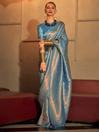 Saree Mall Woven Design Zari Silk Blend Kanjeevaram Sarees | Grocsy