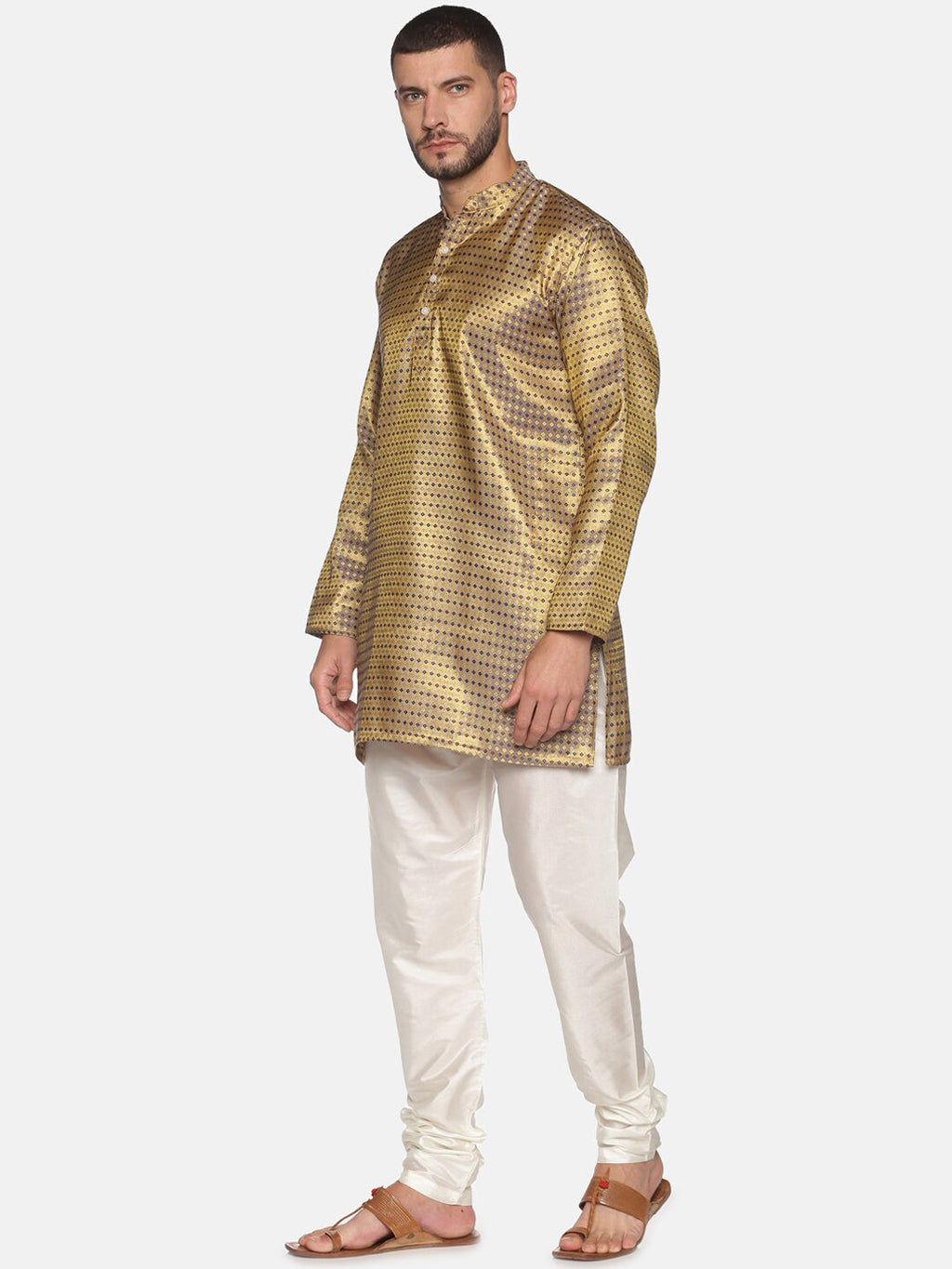 Sethukrishna Men Blue Kurta with Pyjamas | Grocsy