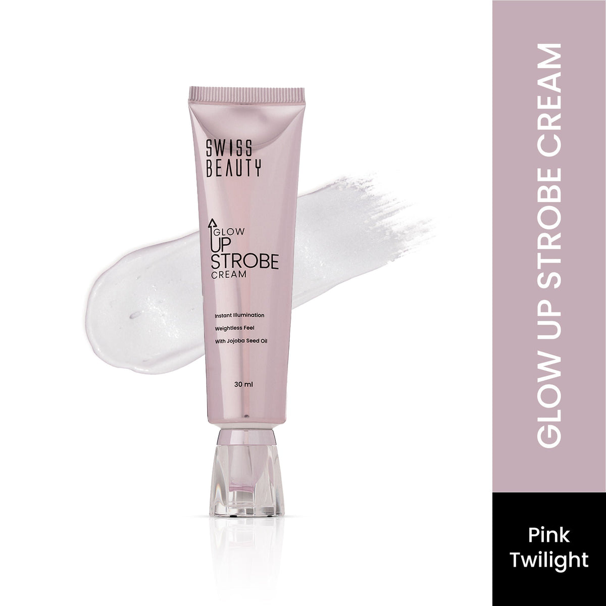 Swiss Beauty Glow Up Strobe Cream, Dewy Radiance, Versatile Use With Jojoba Oil - 1 Pink Twilight | Grocsy
