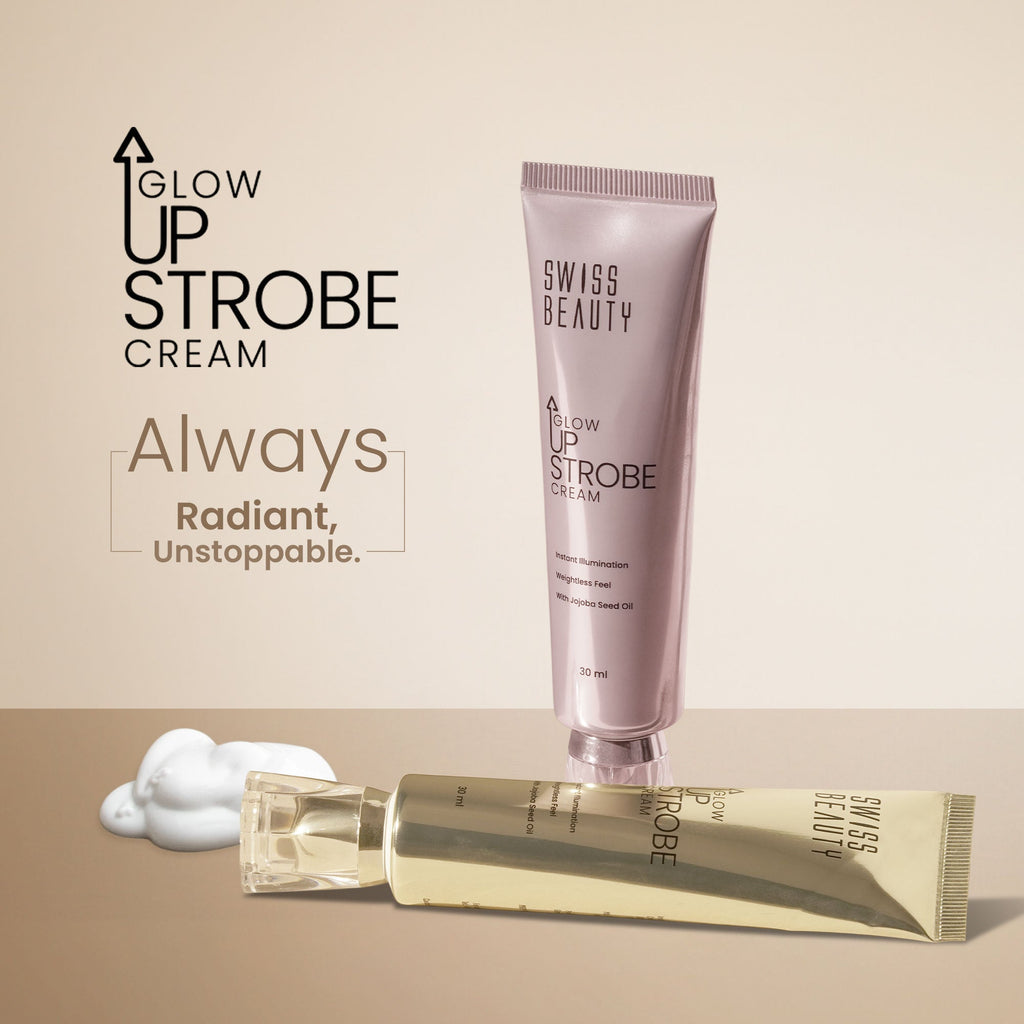 Swiss Beauty Glow Up Strobe Cream, Dewy Radiance, Versatile Use With Jojoba Oil - 1 Pink Twilight | Grocsy