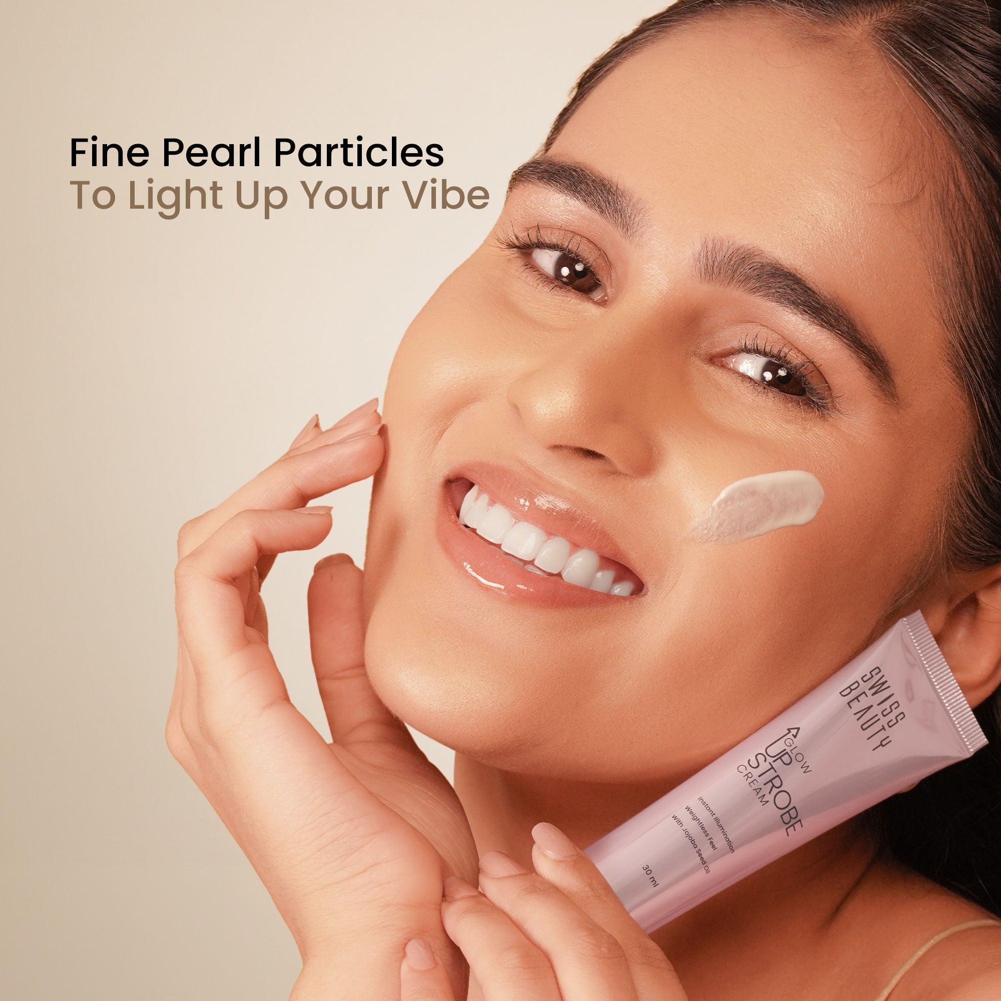 Swiss Beauty Glow Up Strobe Cream, Dewy Radiance, Versatile Use With Jojoba Oil - 1 Pink Twilight | Grocsy