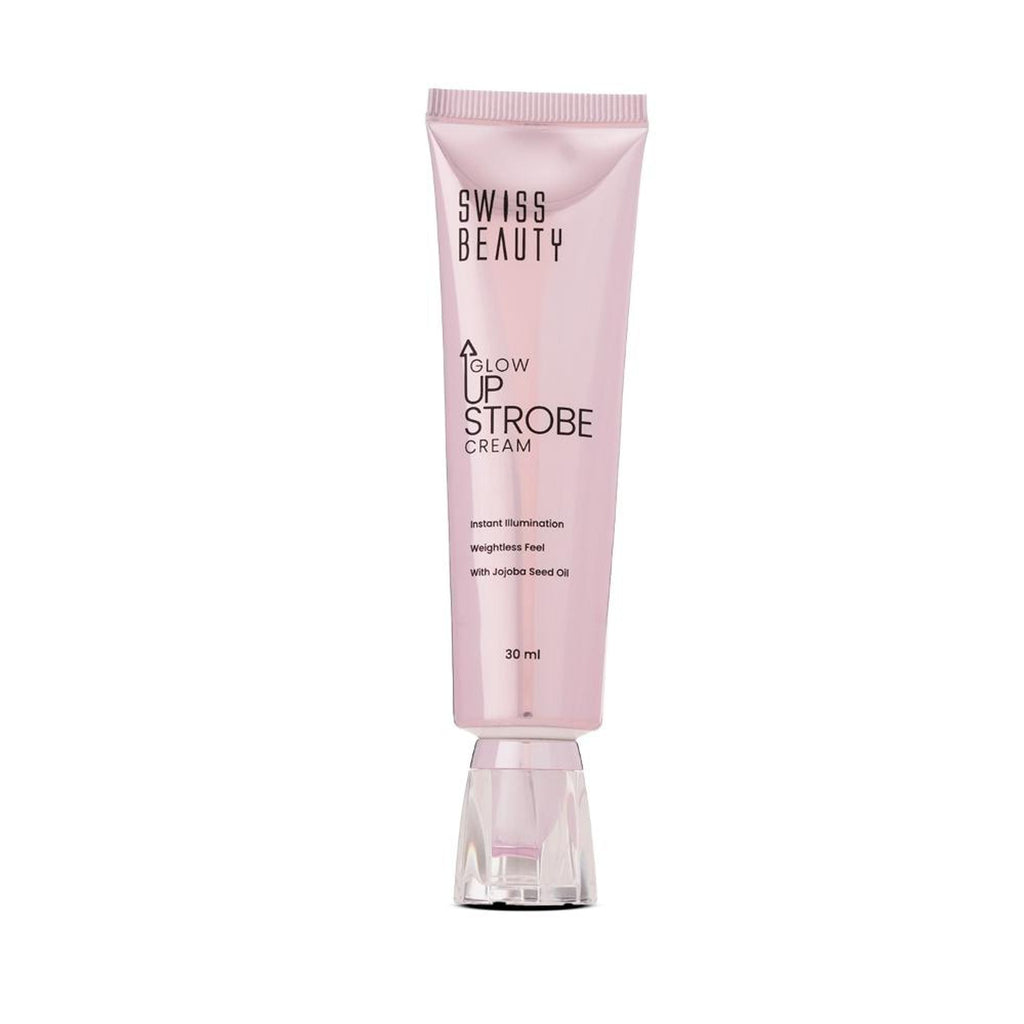Swiss Beauty Glow Up Strobe Cream, Dewy Radiance, Versatile Use With Jojoba Oil - 1 Pink Twilight | Grocsy