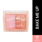 Swiss Beauty Bake Me Up Blush & Highlighter , 2-In-1 Baked Formula, Long-Lasting - Pink Macaron | Grocsy