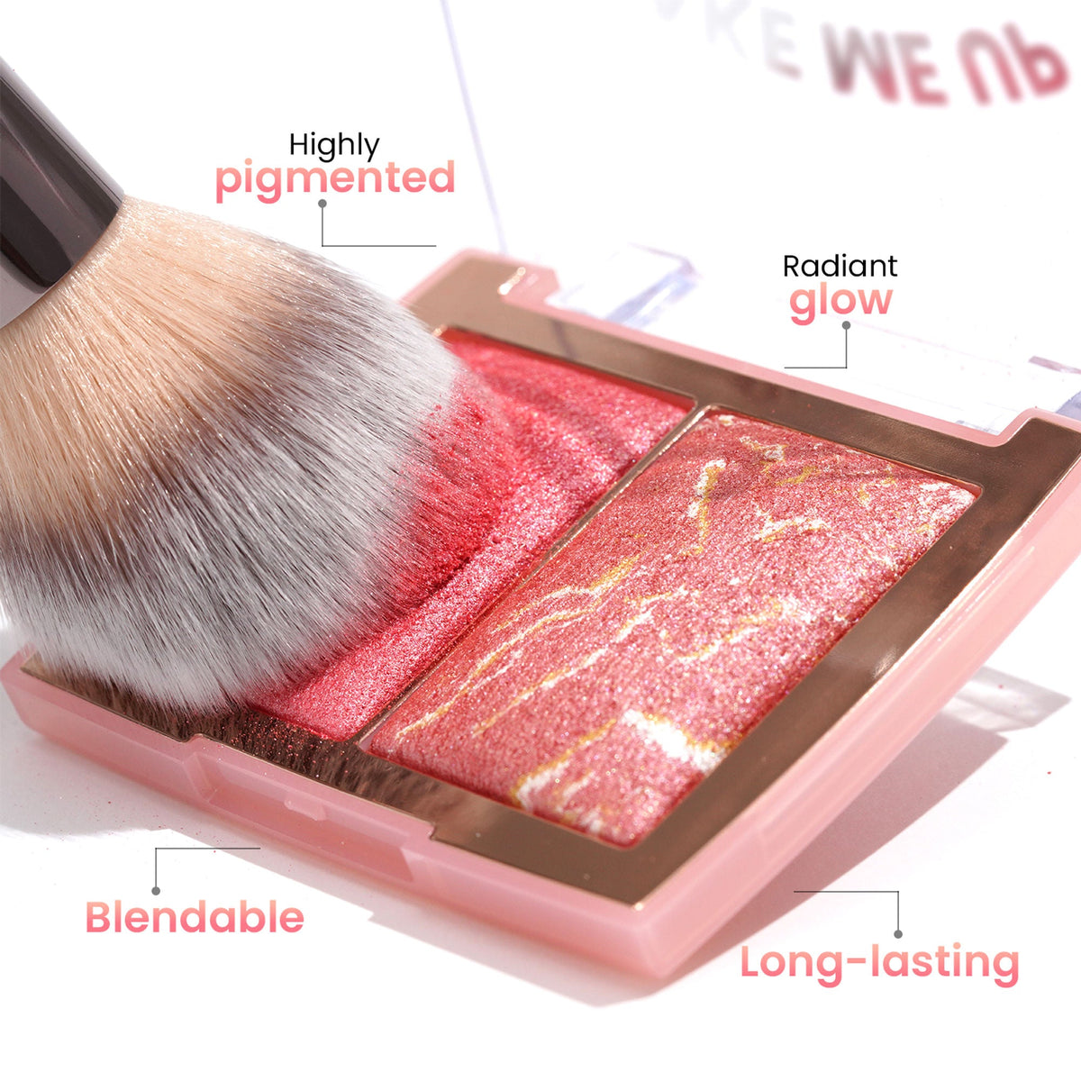 Swiss Beauty Bake Me Up Blush & Highlighter , 2-In-1 Baked Formula, Long-Lasting - Pink Macaron | Grocsy