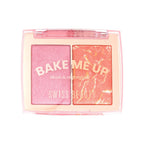 Swiss Beauty Bake Me Up Blush & Highlighter , 2-In-1 Baked Formula, Long-Lasting - Pink Macaron | Grocsy