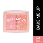 Swiss Beauty Bake Me Up Blush & Highlighter , 2-In-1 Baked Formula, Long-Lasting - Baked Apricot | Grocsy