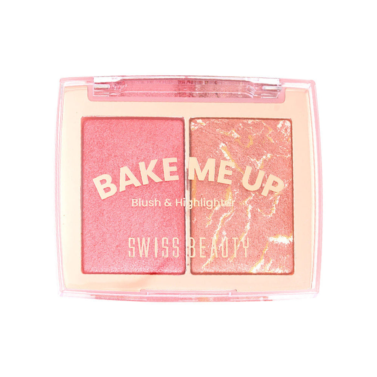 Swiss Beauty Bake Me Up Blush & Highlighter , 2-In-1 Baked Formula, Long-Lasting - Baked Apricot | Grocsy