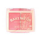 Swiss Beauty Bake Me Up Blush & Highlighter , 2-In-1 Baked Formula, Long-Lasting - Coral Glaze | Grocsy