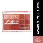Swiss Beauty Awaken Eyeshadow Palette , Matte + Shimmer Finish , Long-Lasting - Blooming Rose | Grocsy