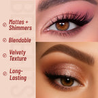 Swiss Beauty Awaken Eyeshadow Palette , Matte + Shimmer Finish , Long-Lasting - Blooming Rose | Grocsy