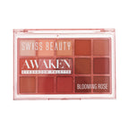 Swiss Beauty Awaken Eyeshadow Palette , Matte + Shimmer Finish , Long-Lasting - Blooming Rose | Grocsy