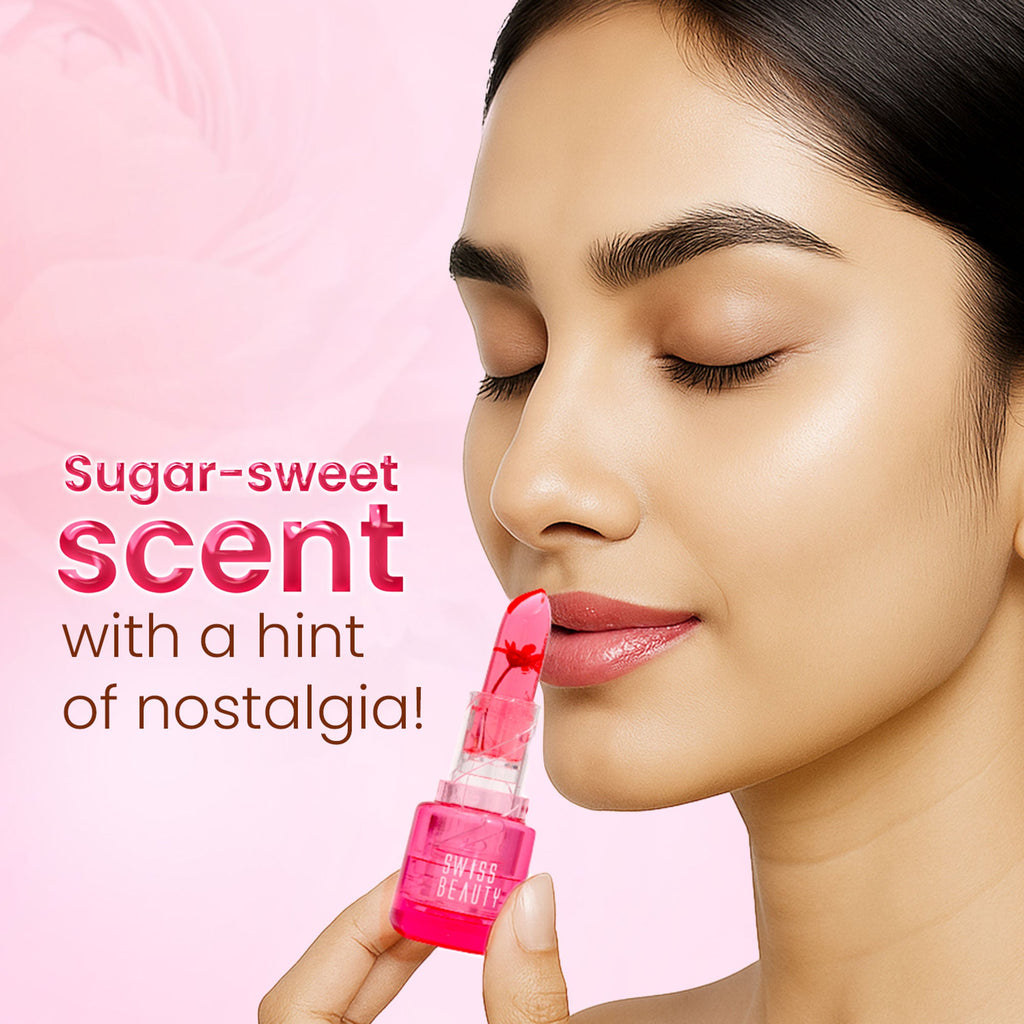 Swiss Beauty Jelly Bloom PH Lip Balm, Colour-Changing Tint, Hydrating With Vitamin E | Grocsy