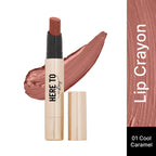 Swiss Beauty Select Here To Stay Lip Crayon Velvety-Matte Finish , 12-Hour Stay - 1 Cool Caramel | Grocsy
