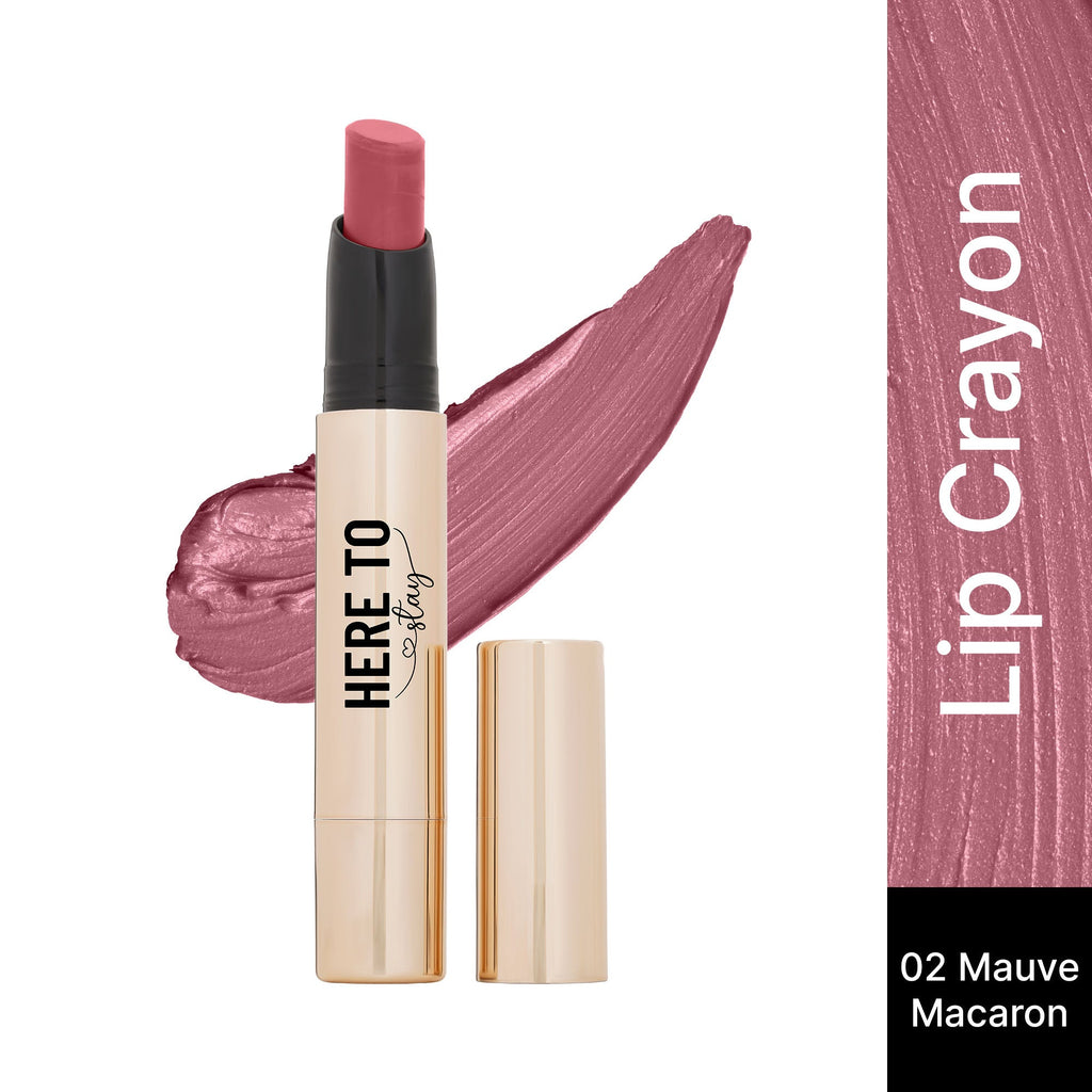 Swiss Beauty Select Here To Stay Lip Crayon Velvety-Matte Finish , 12-Hour Stay - 2 Mauve Macaron | Grocsy