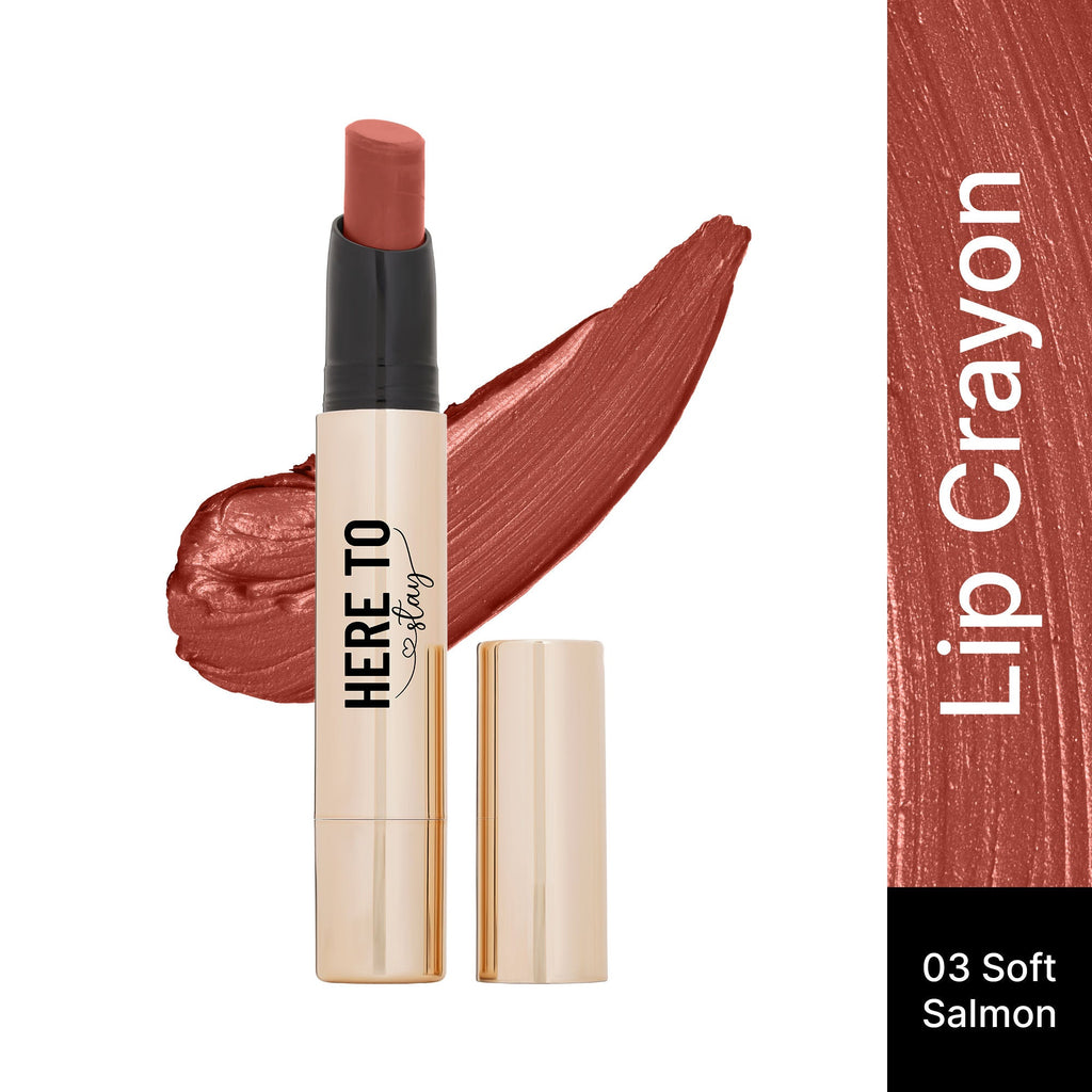 Swiss Beauty Select Here To Stay Lip Crayon Velvety-Matte Finish , 12-Hour Stay - 3 Soft Salmon | Grocsy