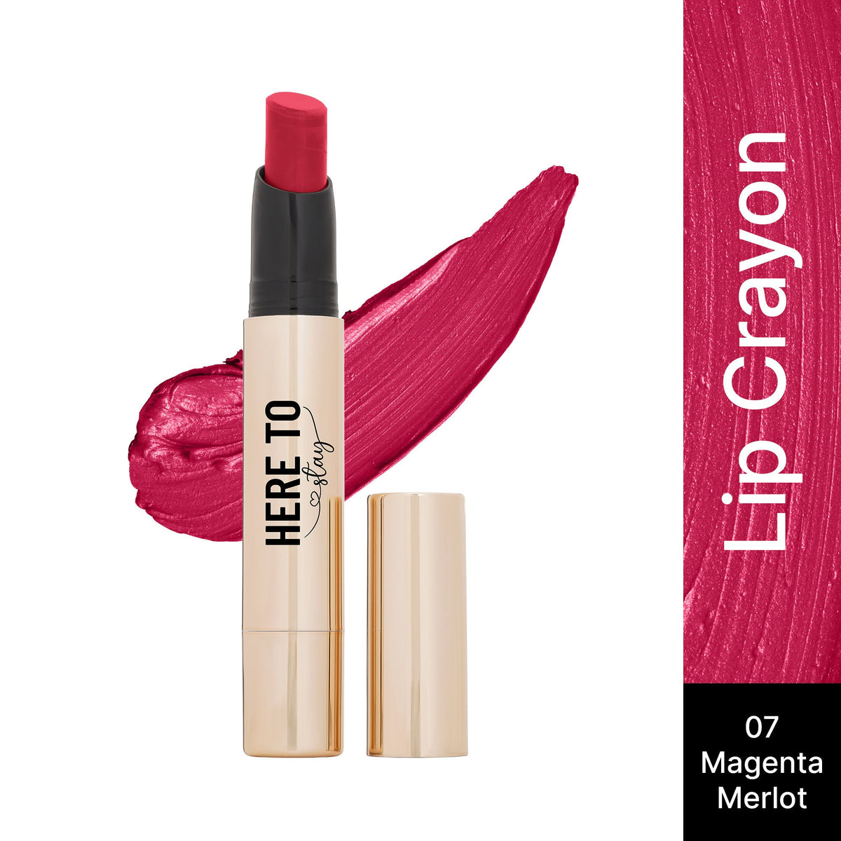 Swiss Beauty Select Here To Stay Lip Crayon Velvety-Matte Finish , 12-Hour Stay - 7 Magenta Merlot | Grocsy
