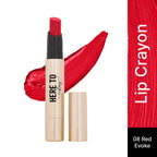 Swiss Beauty Select Here To Stay Lip Crayon Velvety-Matte Finish , 12-Hour Stay - 8 Red Evoke | Grocsy