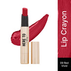 Swiss Beauty Select Here To Stay Lip Crayon Velvety-Matte Finish , 12-Hour Stay - 9 Red Vivid | Grocsy