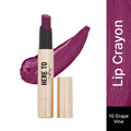 Swiss Beauty Select Here To Stay Lip Crayon Velvety-Matte Finish , 12-Hour Stay - 10 Grape Vine | Grocsy