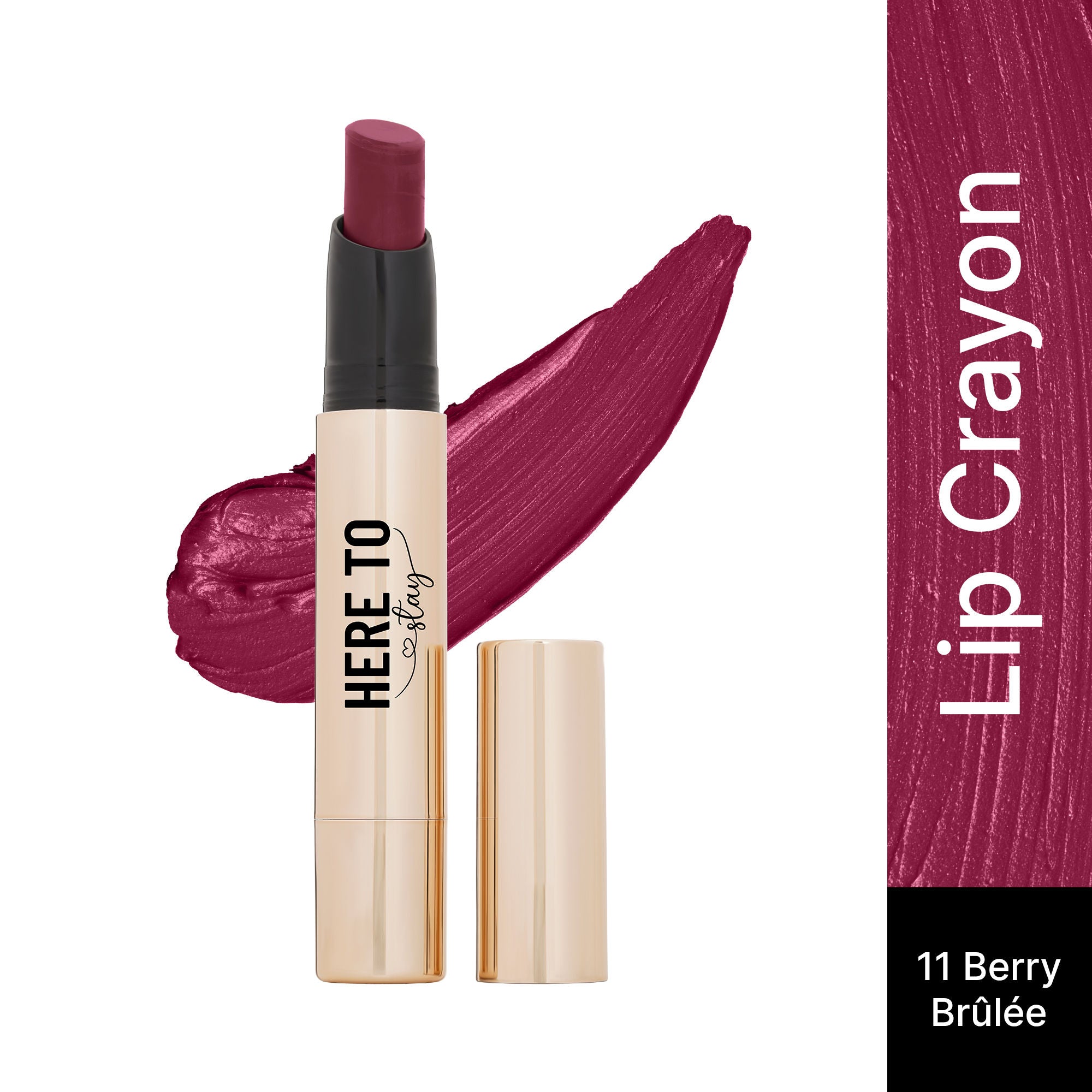 Swiss Beauty Select Here To Stay Lip Crayon Velvety-Matte Finish , 12-Hour Stay - 11 Berry Brulee | Grocsy