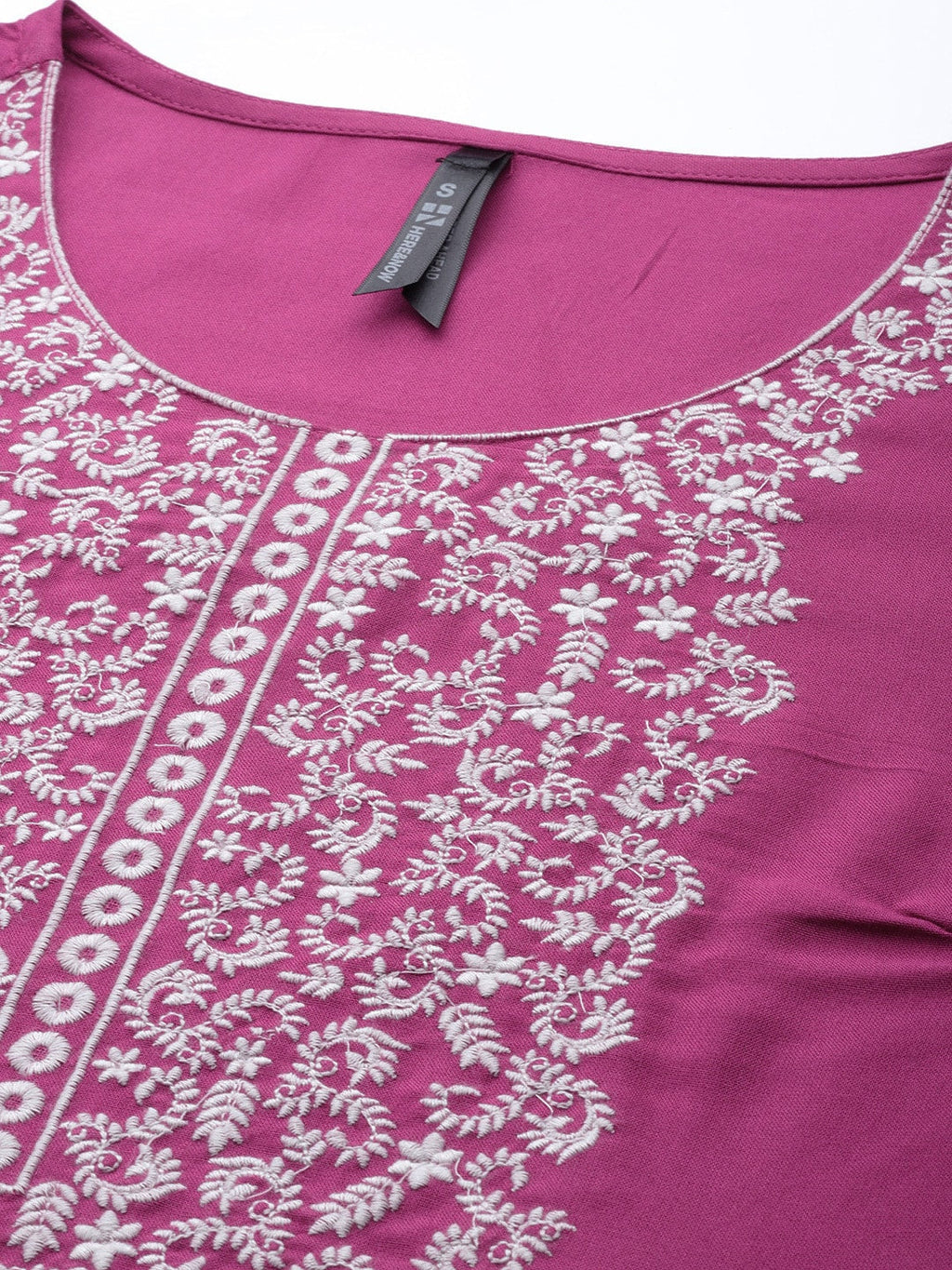HERE&NOW Ethnic Motifs Embroidered Kurta with Trousers & Dupatta | Grocsy