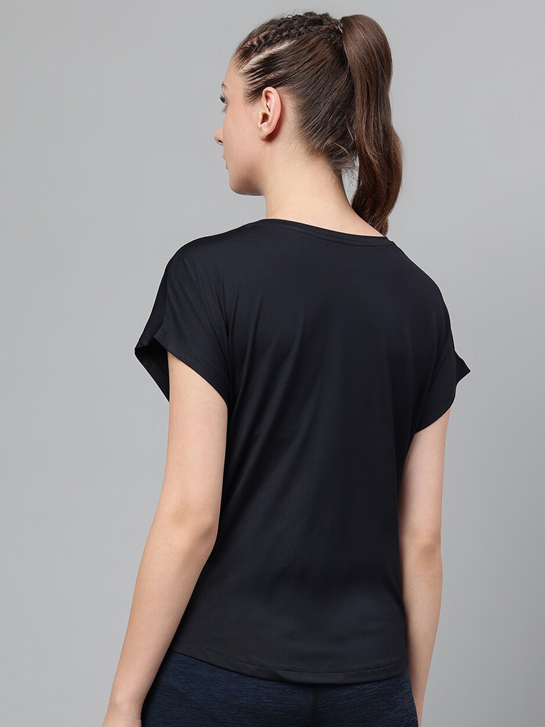 MKH Typography Printed Extended Sleeves Dri-FIT Relaxed Fit T-shirt | Grocsy
