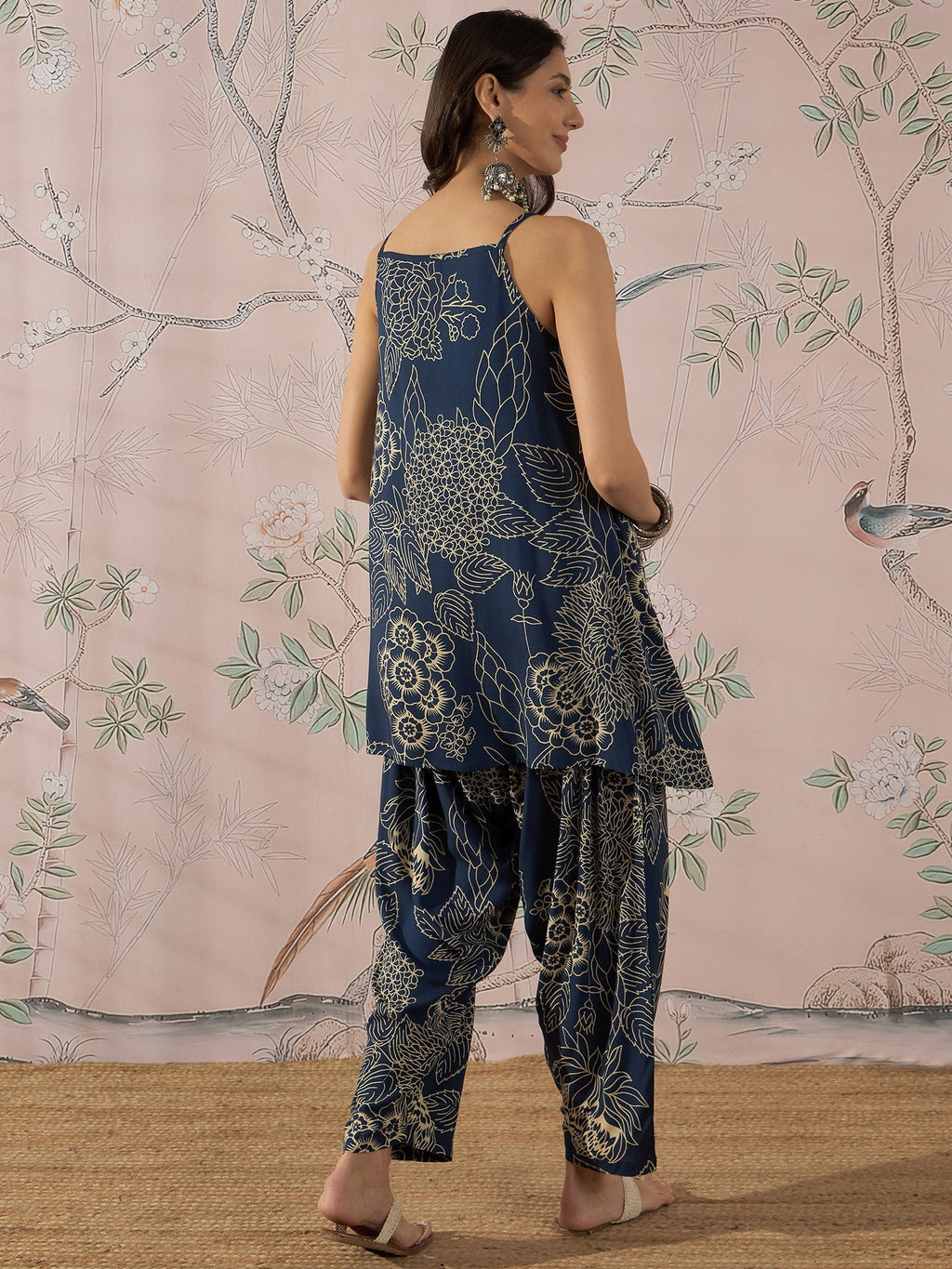InWeave Peacock Teal Rose Leaf Strappy Set | Grocsy