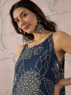 InWeave Peacock Teal Rose Leaf Strappy Set | Grocsy