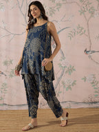 InWeave Peacock Teal Rose Leaf Strappy Set | Grocsy
