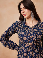 InWeave Navy Beige Co Ord Set | Grocsy