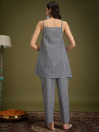 InWeave Black Small Check Strappy Co Ord Set | Grocsy