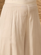 InWeave White Flared Kurta Palazzo Set | Grocsy