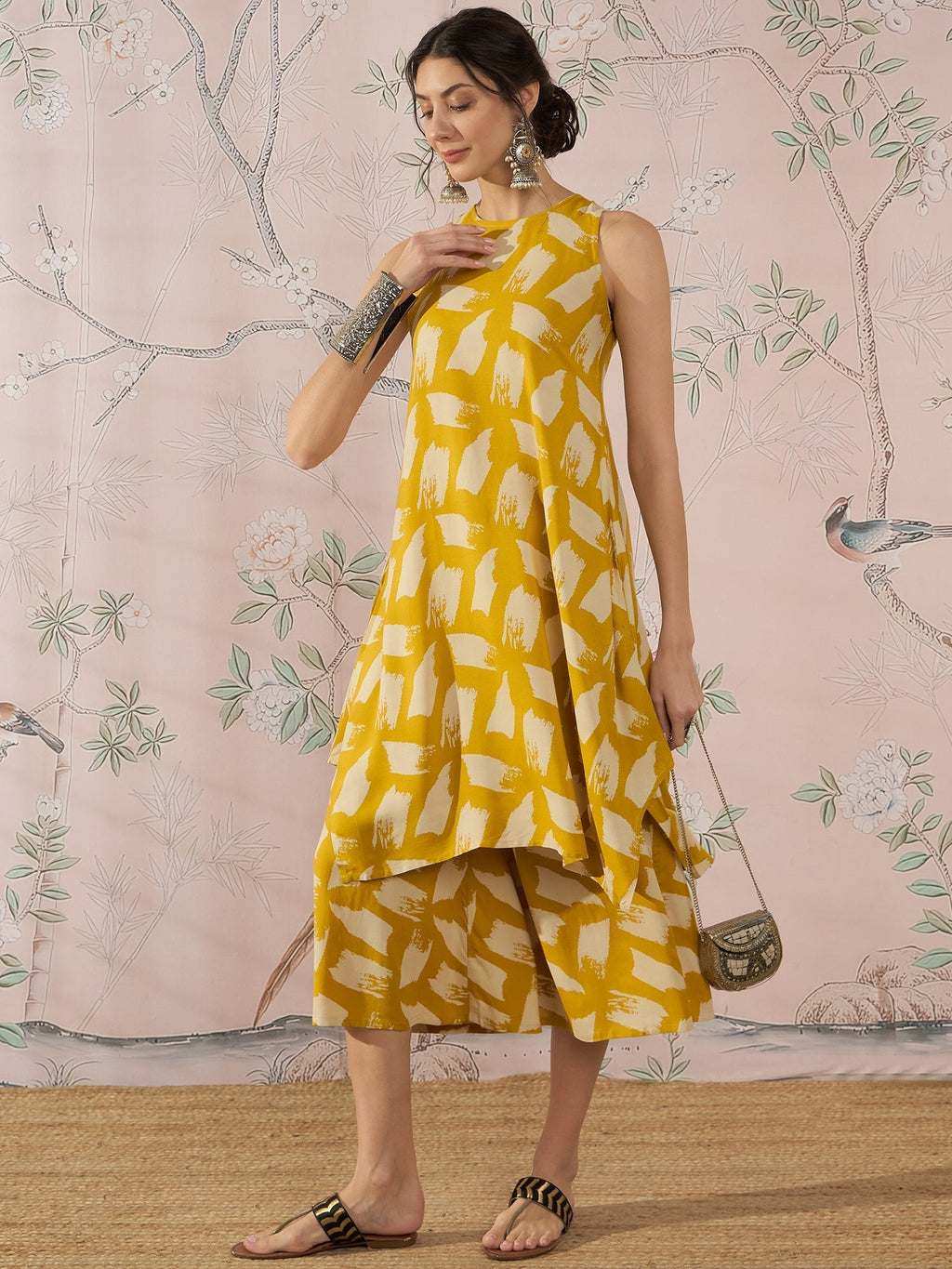 InWeave Honey Yellow Beige Kurta Set | Grocsy